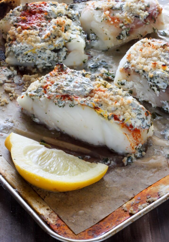 baked cod with lemon and herbs