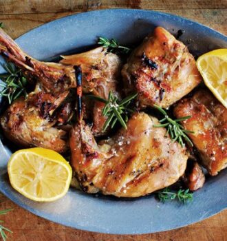 roasted rabbit with rosemary