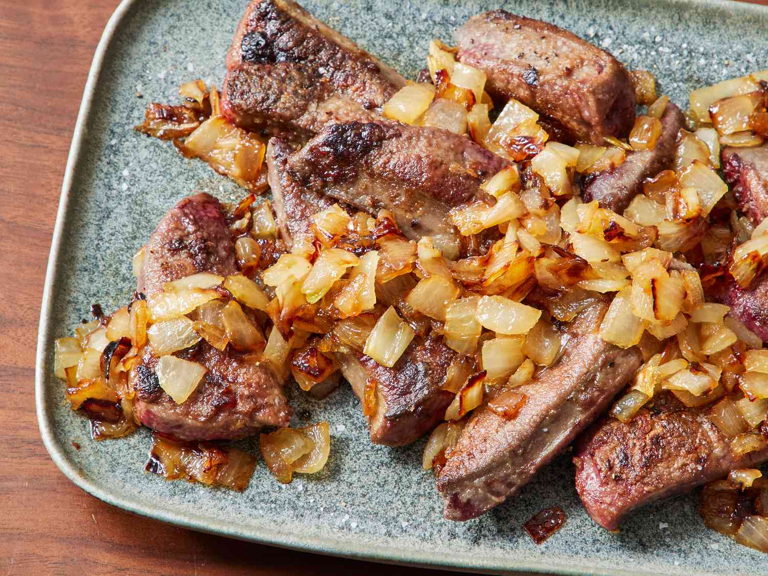 Sautéed beef liver with onions, a healthy beef liver recipe